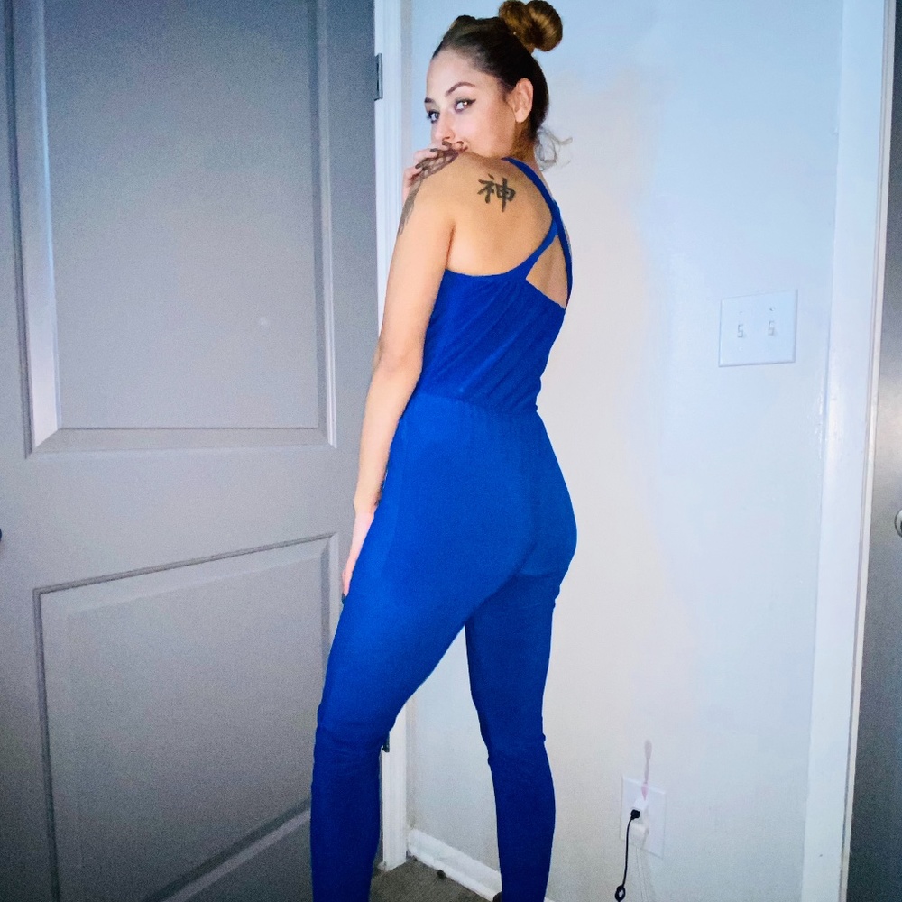 JUMPSUIT PERFECT FIT* ROYAL BLUE SIZE SMALL